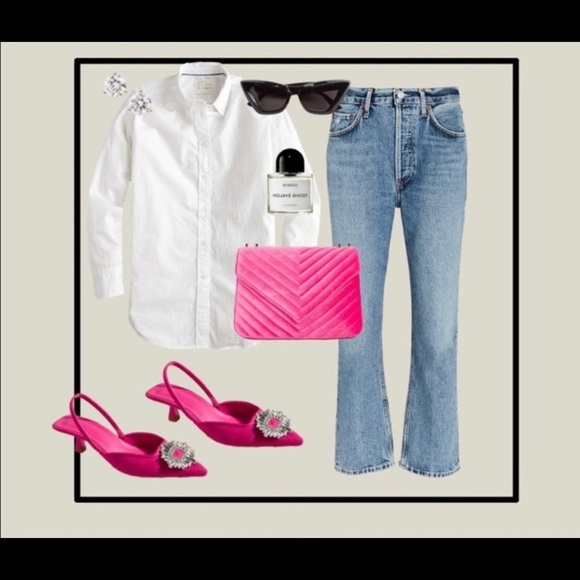 NWT Zara Shimmery Slingback Heels - Picture 6 of 10